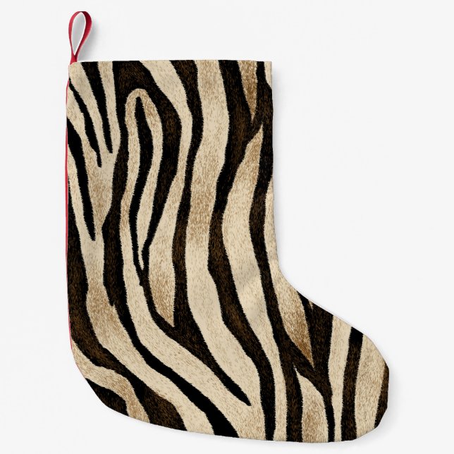 Petite Chaussette De Noël Tiger Peau Texture sans joint (Devant)
