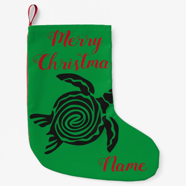 Petite Chaussette De Noël Tortue de style tribal Thunder_Cove (Devant)