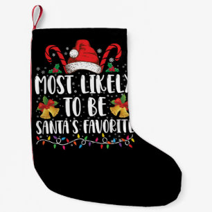 Petite Chaussette De Noël Très Probable D'Être Père Noël Favorite Favorite F