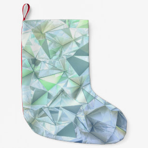 Petite Chaussette De Noël Triangle cristal 3D, rendu illustratif.