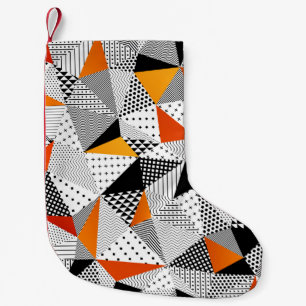 Petite Chaussette De Noël Triangle motif sans couture. Contraste à la mode
