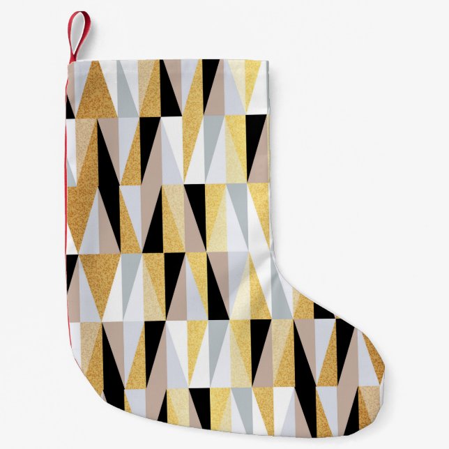 Petite Chaussette De Noël triangles de conception scandinave sans couture mo (Devant)