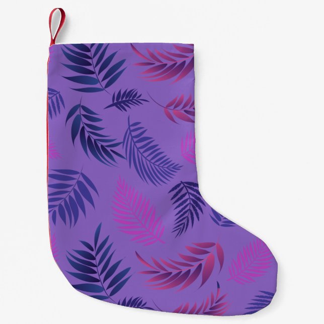 Petite Chaussette De Noël Tropical Leaves Pattern 19 (Devant)