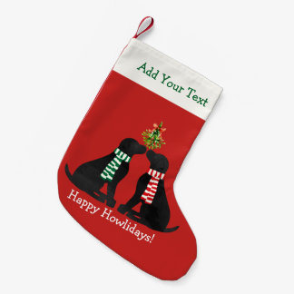 Petite Chaussette De Noël Tubes noirs Xmas personnalisés Kisser Mistletoe