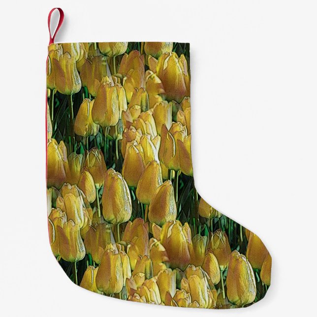 Petite Chaussette De Noël Tulips Sunshine Yellow (Devant)