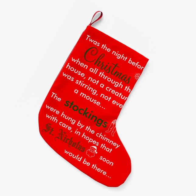Petite Chaussette De Noël Twas la nuit avant le bas de Noël (Devant (Accrochage))