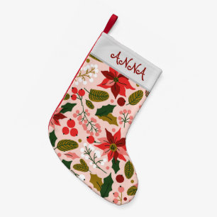 Petite Chaussette De Noël Vacances d'hiver à Poinsettia