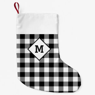 Petite Chaussette De Noël Vacances planifiées Blanc initial + Noir