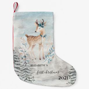 Petite Chaussette De Noël Vacances Premier Noël Bébé Reinder
