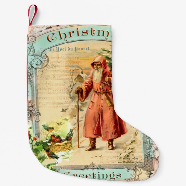 Petite Chaussette De Noël Vacances victoriennes (Devant)