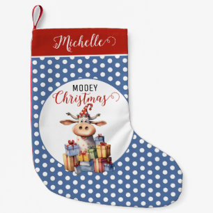 Petite Chaussette De Noël Vache de Noël Pun