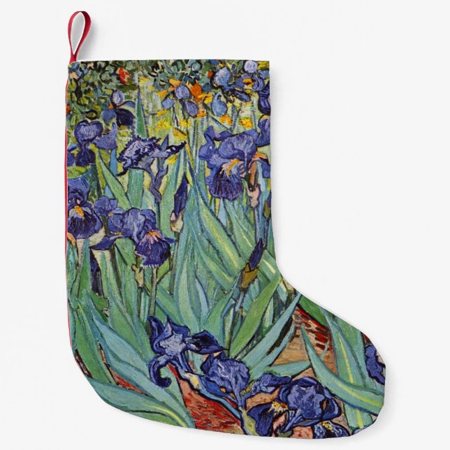 Petite Chaussette De Noël Van Gogh Irises Peinture impressionniste (Devant)