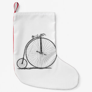 Petite Chaussette De Noël Vélo à grande roue Penny Farthing