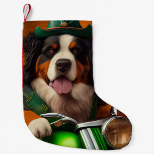 Petite Chaussette De Noël Vélo de conduite de montagne bernoise Saint-Patric