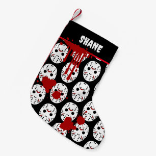 Petite Chaussette De Noël Vendredi 13ème Masque de Hockey Bloody Horreur