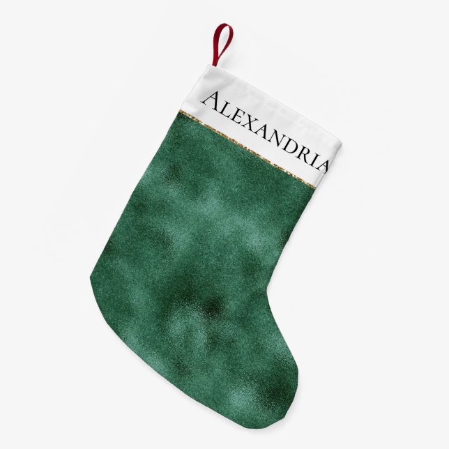 Petite Chaussette De Noël Vert pin (Devant (Accrochage))