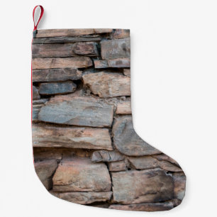 Petite Chaussette De Noël Vielle texture murale en pierre fond abstrait, ant