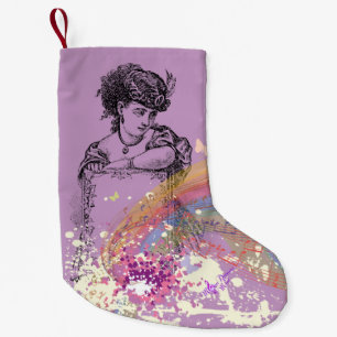 Petite Chaussette De Noël Vierge victorienne violetCouleurSplashStockage de 
