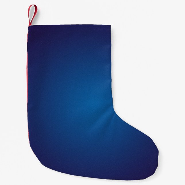 Petite Chaussette De Noël Vignette en bleu foncé profond (Devant)