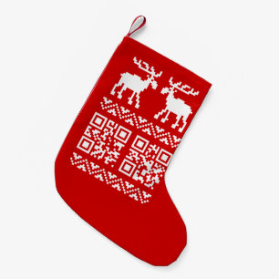 Petite Chaussette De Noël Vilain Sweater QR Code Bonne année!