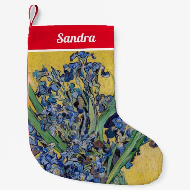 Petite Chaussette De Noël Vincent van Gogh - Vase avec Irises (Devant)