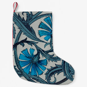 Petite Chaussette De Noël vintage blue antiflower graphic