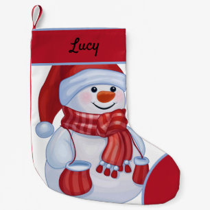 Petite Chaussette De Noël Vintage Snowman