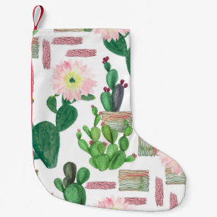 Petite Chaussette De Noël Watercolor painting seamless pattern. Watercolour 