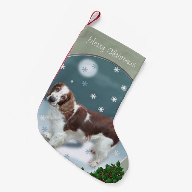 Petite Chaussette De Noël Welsh Springer Spaniel Christmas (Devant (Accrochage))