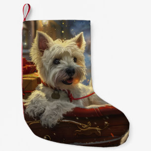 Petite Chaussette De Noël West Highland White Terrier Chien Festif de Noël