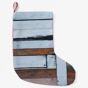 Petite Chaussette De Noël White and brown wooden board