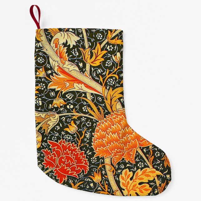 Petite Chaussette De Noël William Morris Cray Fond d'écran Motif (Devant)