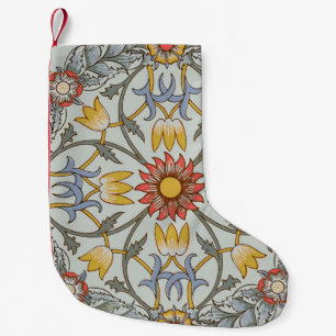 Petite Chaussette De Noël William Morris Floral Circle Flower Illustration