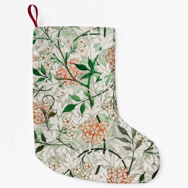 Petite Chaussette De Noël William Morris Jasmine Garden Flower Classic (Devant)