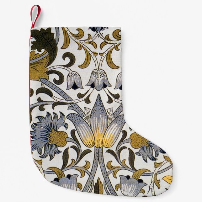 Petite Chaussette De Noël William Morris Lodden Fleur florale (Devant)