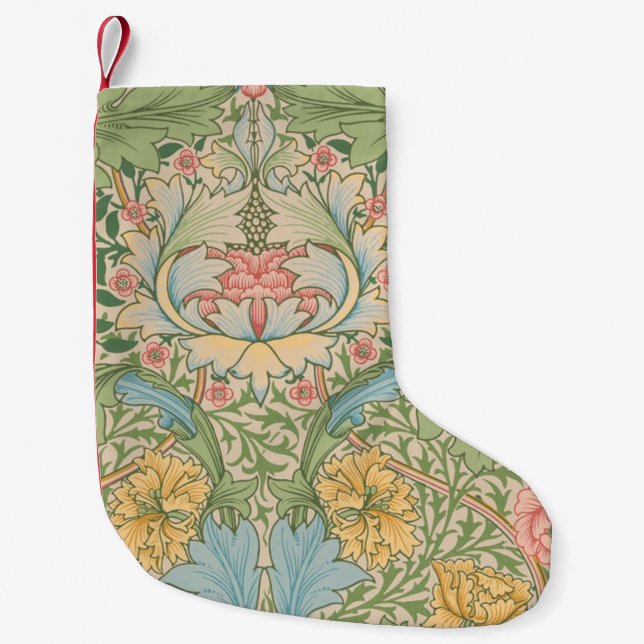 Petite Chaussette De Noël William Morris Myrtle Fleur Floral Botanique (Devant)
