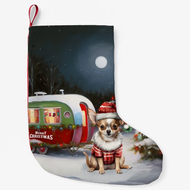 Petite Chaussette De Noël Winter Chihuahua Caravan Christmas Adventure (Devant)