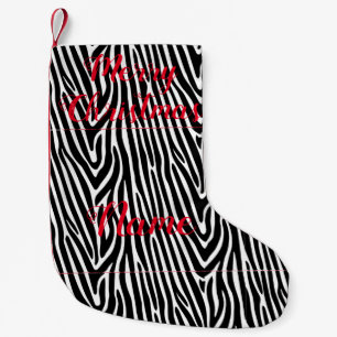 Petite Chaussette De Noël Zebra Stripes Motif Thunder_Cove