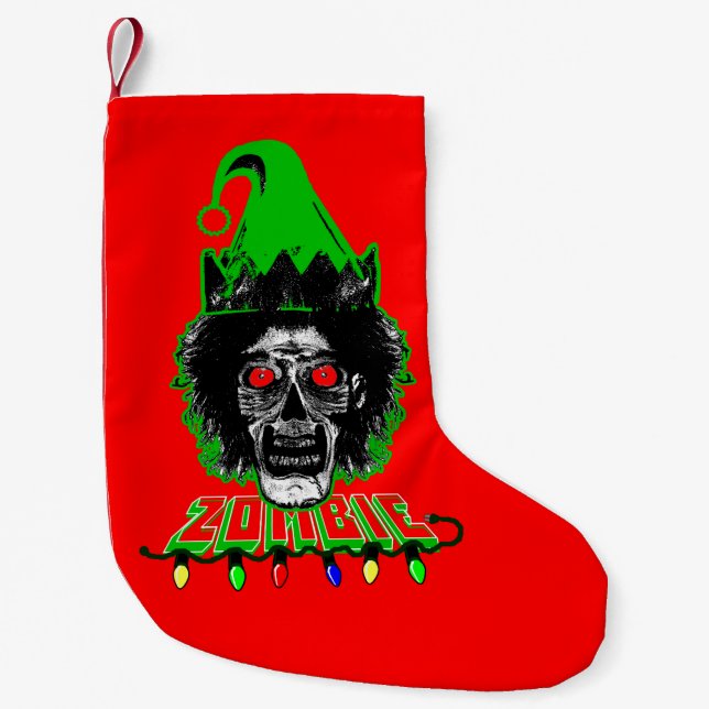 Petite Chaussette De Noël Zombie - Elf (Devant)