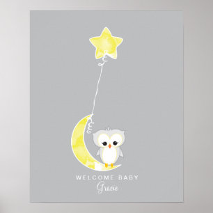 Petite chouette   Baby shower Livre d'or Imprimer