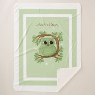 Petite chouette douce grande couverture Sherpa