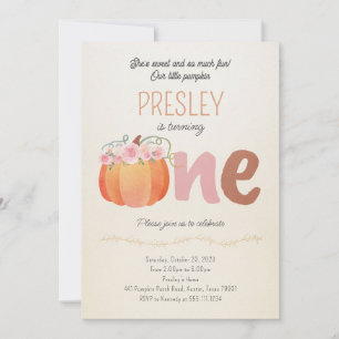 Petite Citrouille Fête d'anniversaire Invitation f