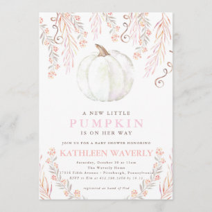 Petite Citrouille Invitation Baby shower d'automne