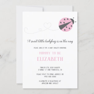Petite coccinelle baby shower invitation QR
