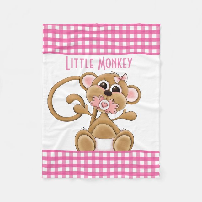 Petite couverture d'ouatine de bébé de singe (Devant)