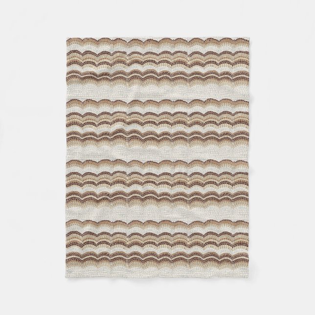 Petite couverture d'ouatine de mosaïque beige (Devant)