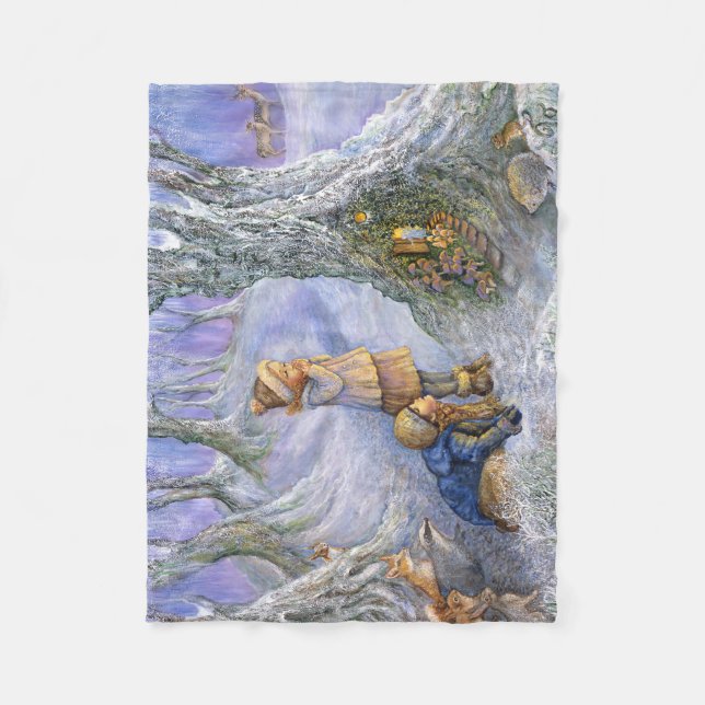 Petite couverture en polaire "Porte de Fée" (Devant)