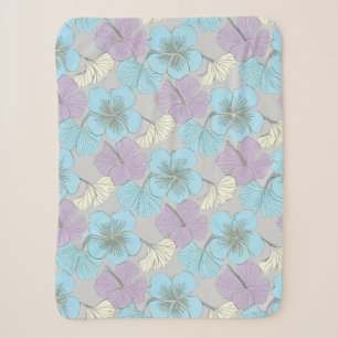 “Petite couverture Sherpa – Trèfle bleu et violet”