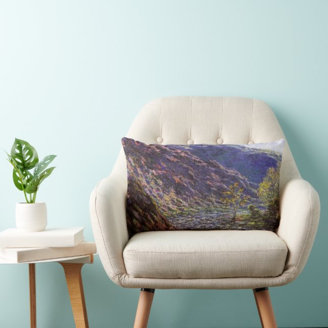Petite Creuse, Sunlight by Claude Monet Lumbar Pillow (Chair)