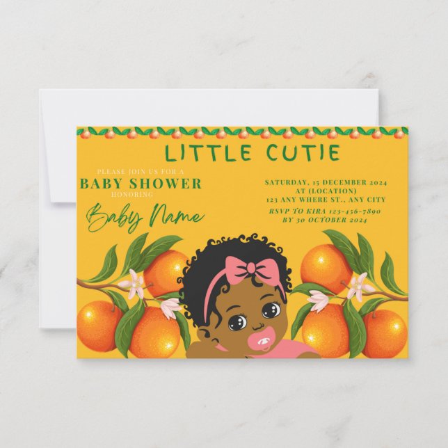 Petite Cutie Baby Shower Invitations (Devant)